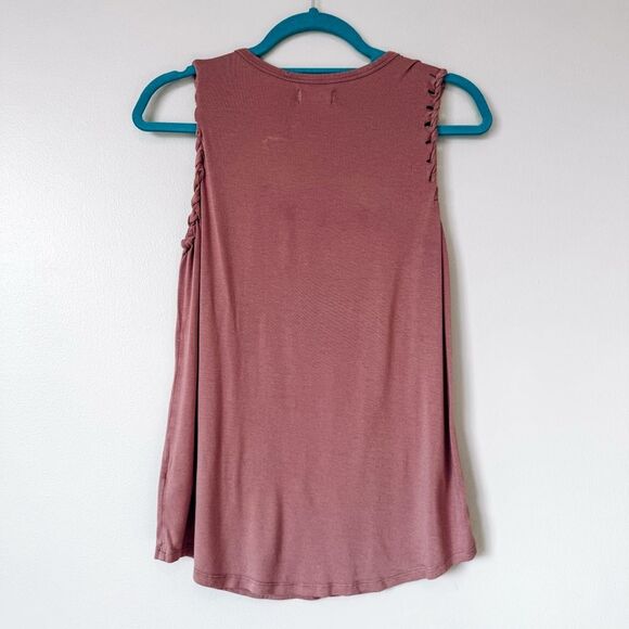 Maurices Pink Braided Arm Tank Top Size Small - Picture 7 of 7